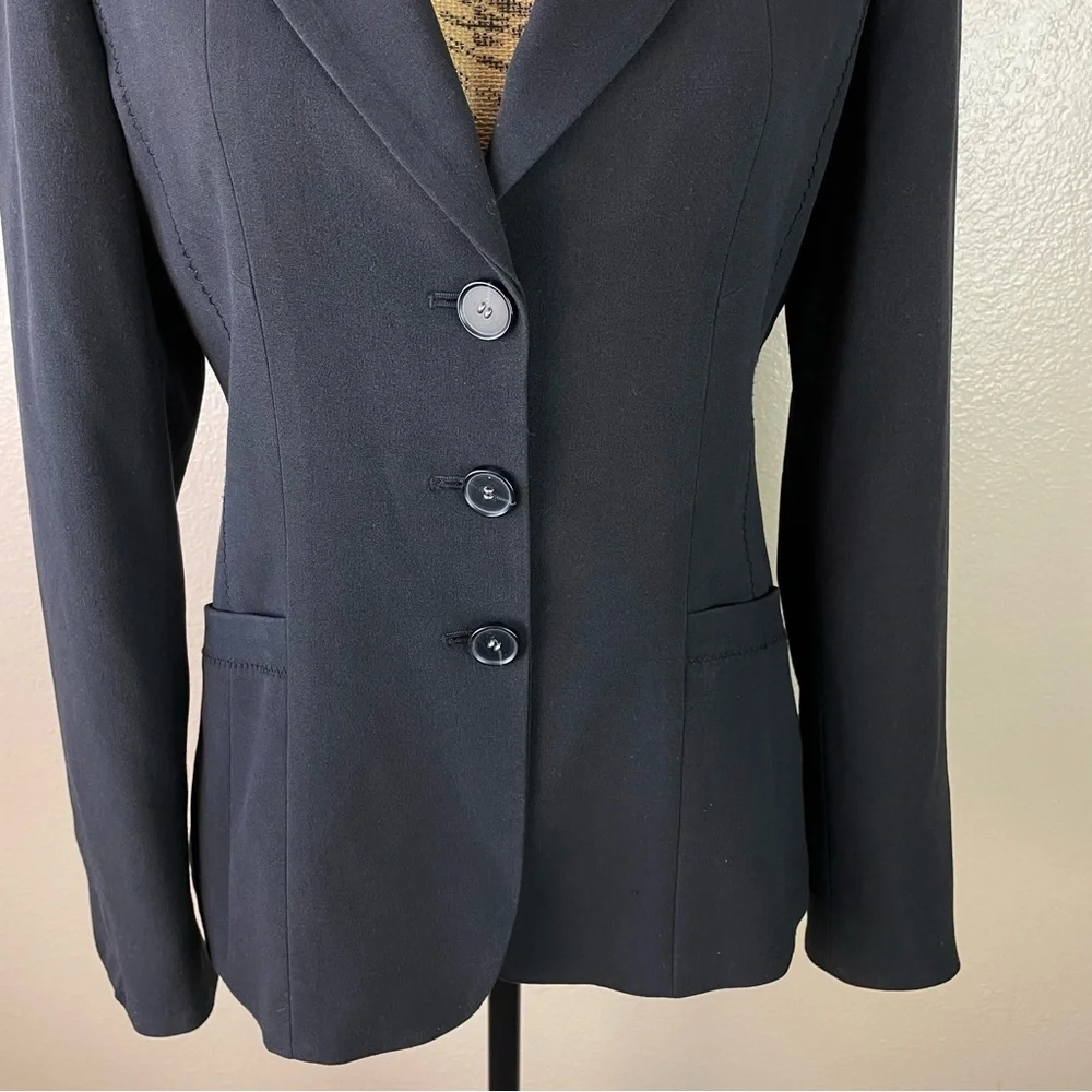 T Tahari Women Blazer Suit Jacket Classic Formal Work Jacket Black Size 8 - Picture 7 of 12